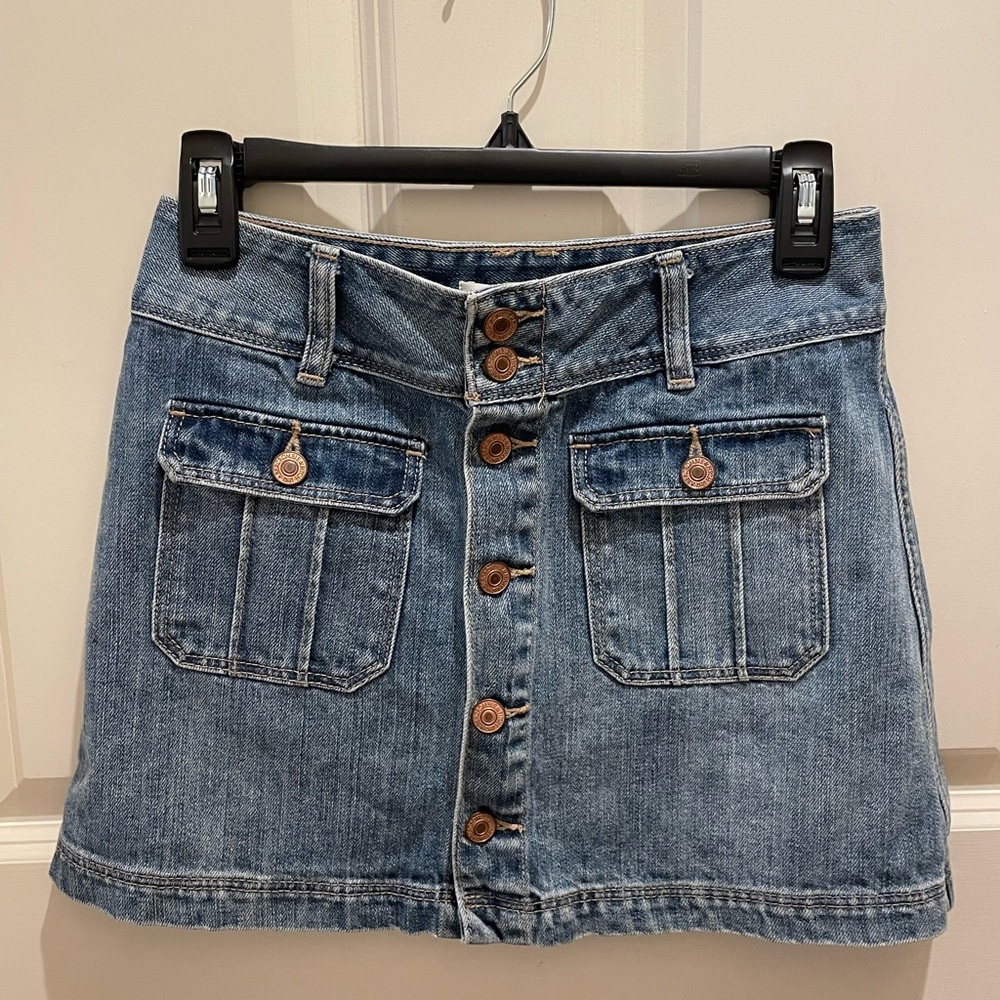 Abercrombie & Fitch Blue Denim Skirt